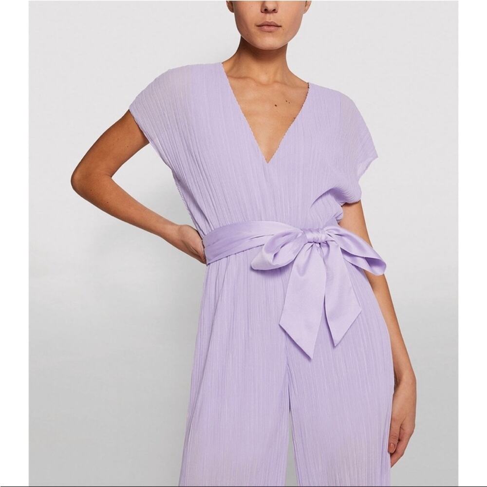 NWT Alice + Olivia Mitsue Gaucho Jumpsuit in Lavender Size 8 - Picture 3 of 16